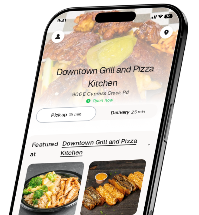 Downtown Grill and Pizza Kitchen app preview