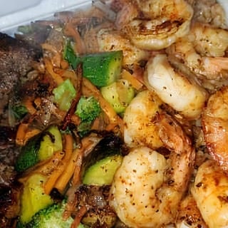 Steak N Shrimp Hibachi Plate