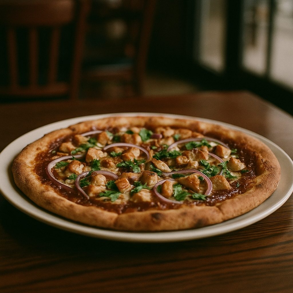 BBQ Chicken Pizza.