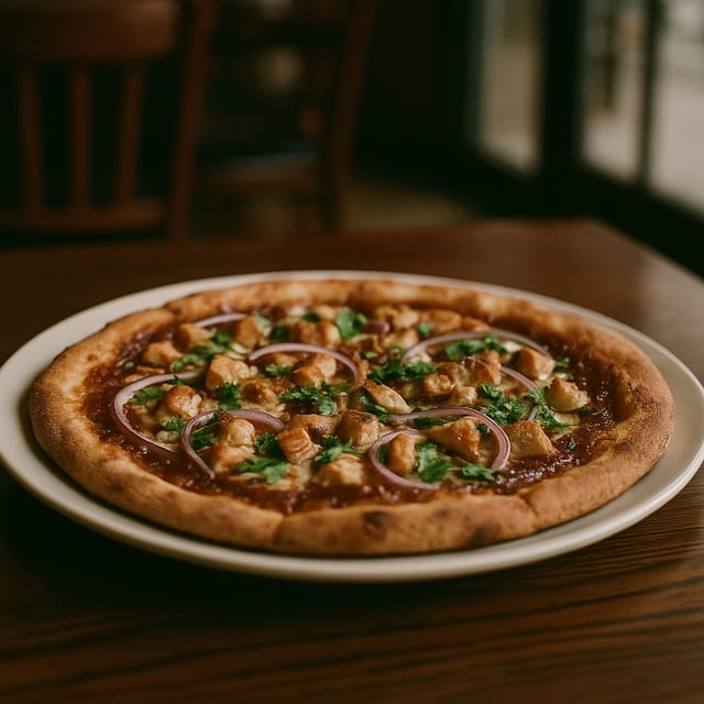 BBQ Chicken Pizza.